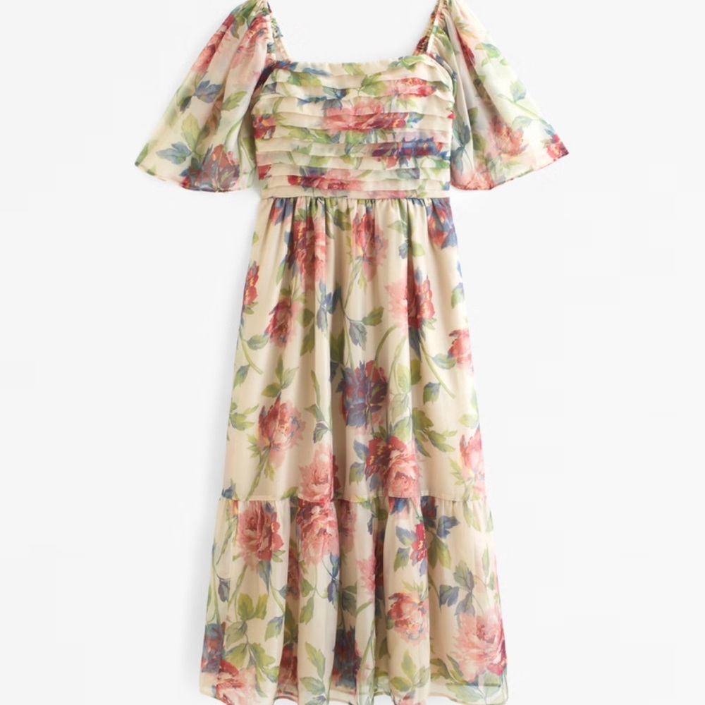 The A&F Emerson Angel Sleeve Midi Dress